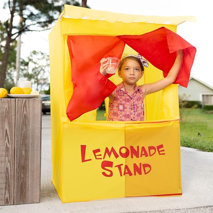Alvantor® Lemonade Stand Puppet Show Theater Pretend Playhouse Play Tent Kids - Image 7