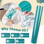 WRAPXPERT Aqua Heat Transfer Vinyl Roll, Heat Press Vinyl - Image 5