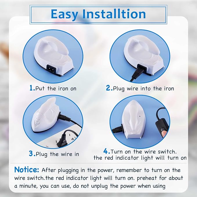 Honoson Mini Craft Iron Mini Heat Press Small Iron 3.93 x 2.36 x 2.76 in - Image 3