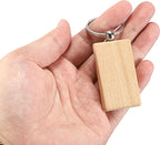 JUXYES 200 PCS Unfinished Wooden Keychain Blanks - Image 6