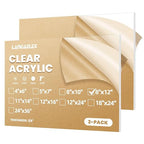 2 Pack 8x12 1/8" Clear Plexiglass Sheets by Langaelex