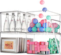 Clear plastic storage bins with LIDS-4packs,storage containers for snacks, cosmetics, books, dog food, Storage Organizer for Nursery，Kitchen, Living room,Bedroom, Bathroom, Office
