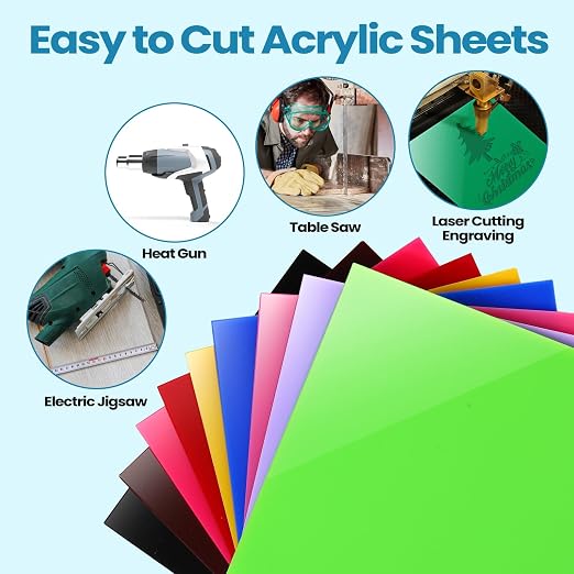 Suzile 30 Pcs Colored Acrylic Sheets 1/8 Inch Thick - Image 4