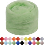 JeogYong Needle Felting Wool, 1.76oz Wool Roving Chunky Wool Yarn, Light Green by JeogYong
