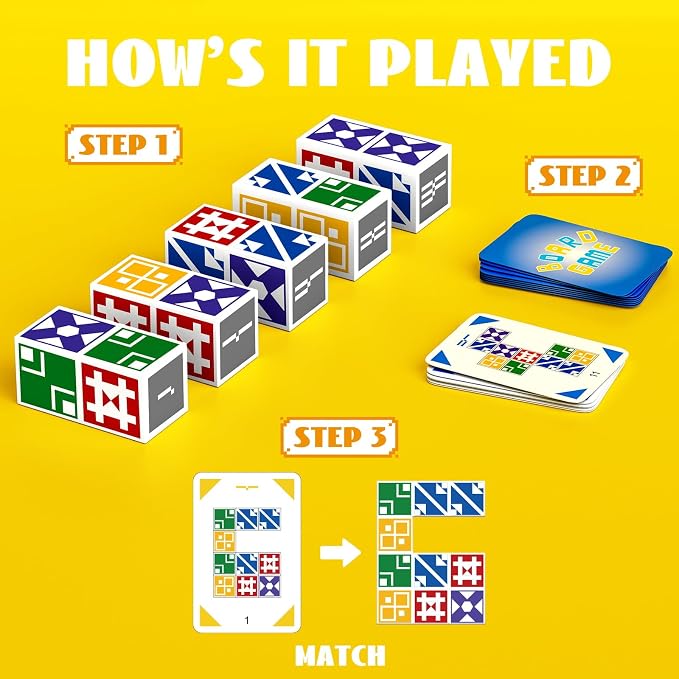 Family Matching Game for Kids & Adults, Block Puzzle Board Games for Boys & - Image 5