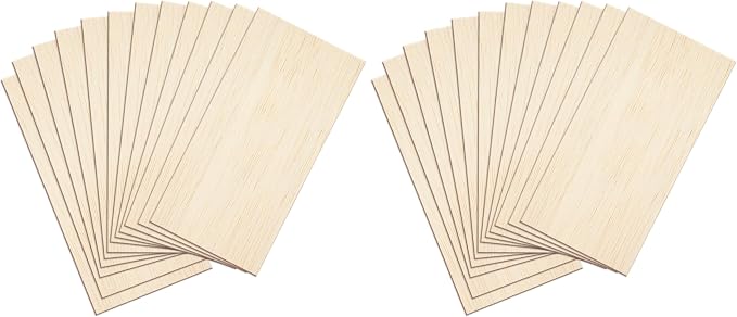 12 Sheets 8x4 Inch Unfinished Balsa Wood Sheets Thick by Craftiff