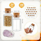 Gerrii 150 Pcs 20 ml Mini Glass Bottles - Image 2