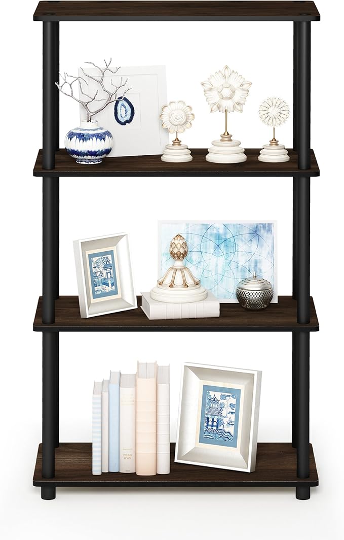 Furinno Turn-N-Tube 4-Tier Multipurpose Shelf Display Rack, Round Tubes - Image 6