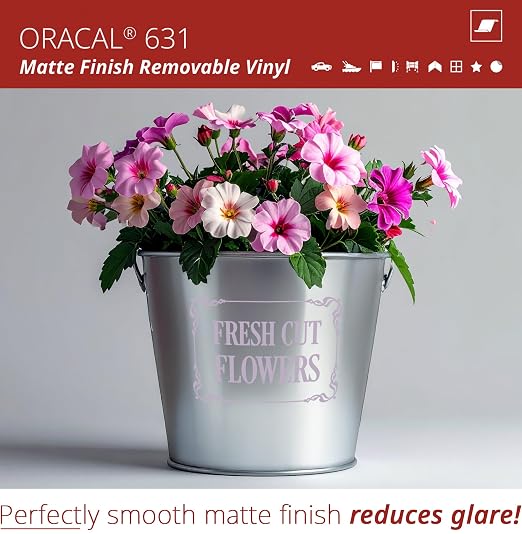 ORACAL 631 Matte Wisteria Vinyl Durable Roll Easy to Weed Permanent Adhesive - Image 3