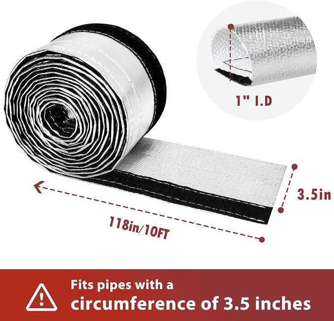 Wire Heat Shield Wrap for Car Hose Lines, - Image 2