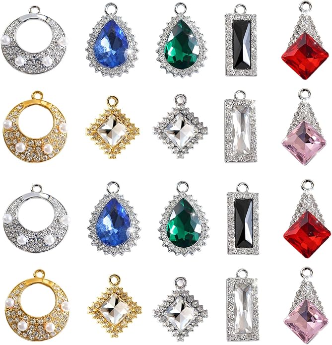 stino 40/48Pcs Paired Crystal Pendants Charms by stino