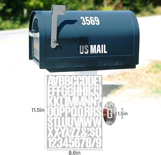 730 Pcs 10 Sheets Letter Stickers, Self Adhesive Waterproof 1.5 Inch Mailbox - Image 2