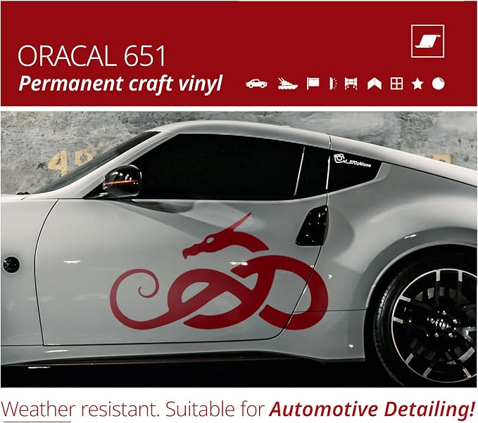 ORACAL 651 Gloss Dark Red Permanent Vinyl Tape Roll – Premium Adhesive Film - Image 4