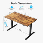 Agilestic Electric Standing Desk, 48 x 28 Inches Height Adjustable Desk - Image 8