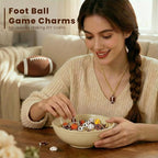 Sports Charms for Jewelry Making, Enamel Rhinestone Ball Game Football Soccer - Image 6
