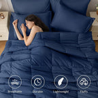 JOLLYVOGUE Full Comforter Set, Ultra-Soft Bed in a Bag Full Size 7 Pieces - Image 2