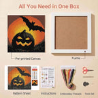 WUSARPLY Halloween Stamped Cross Stitch Kits - Image 2