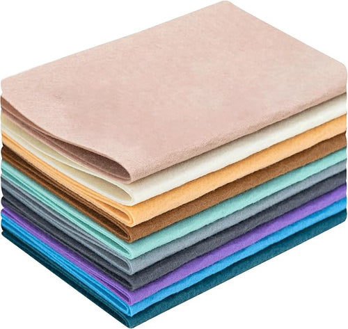 10 Sheets Felt Fabric for Crafts, 8x20 Inch 1.4mm Thick | Assorted Colors DIY by Unknown