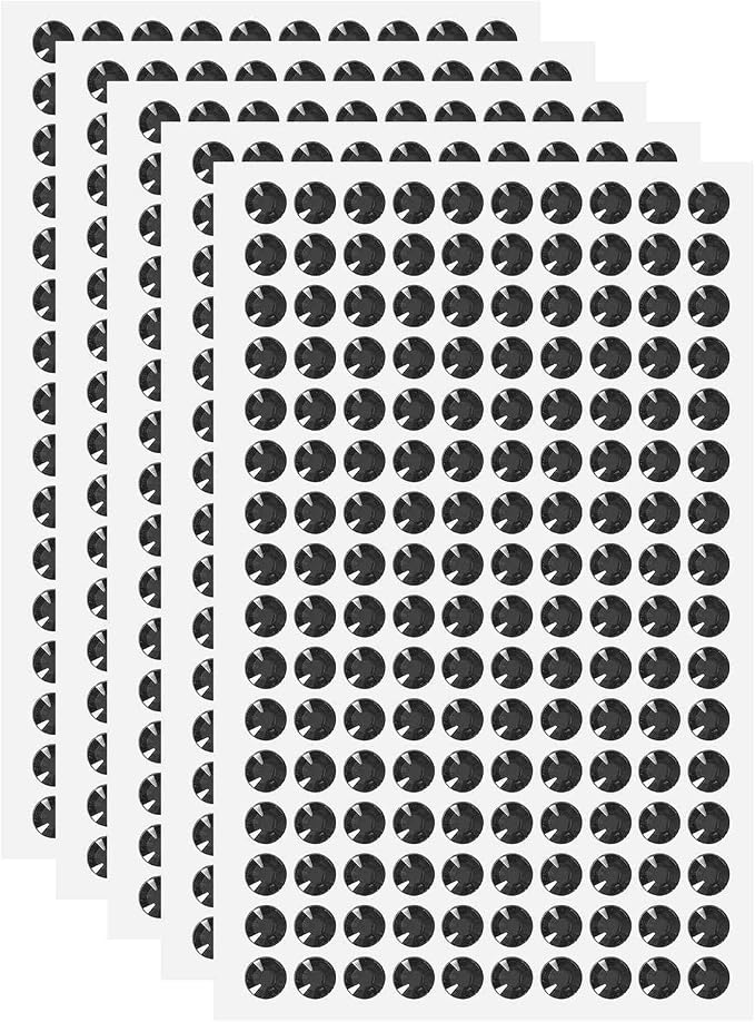 HARFINGTON 5 Sheet/800pcs Rhinestone Adhesive Stickers Self Adhesive Acrylic by HARFINGTON