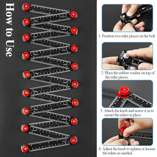 16-Sided Multi Angle Measuring Ruler, Angle Finder - Image 7