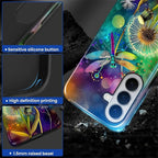 for Samsung Galaxy S26 Case, Dragonfly Dandelion Colorful Pattern Glossy 2 in 1 - Image 4