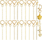 20pcs Gold Keychain Making Kit, Key Ring Swivel Snap Hook Chains, Alloy by Unknown