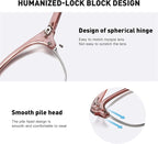 Blue Light Blocking Glasses Vintage Half Frame UV Clear Lens Anti Eyestrain - Image 6