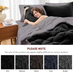 MUXHOMO 7 Pieces Queen Comforter Set, Reversible Bed in a Bag Queen Size - Image 4