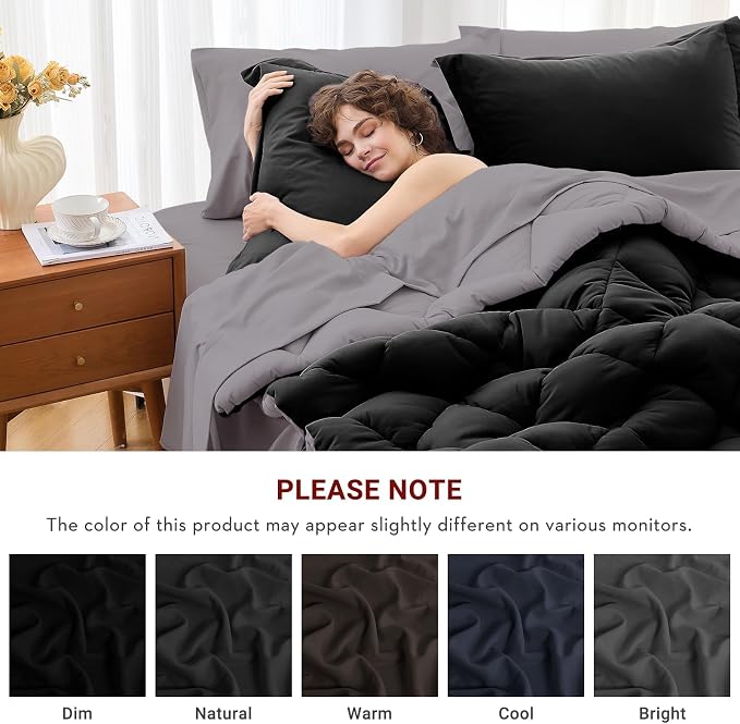 MUXHOMO 5 Pieces Twin XL Comforter Set, Reversible Bed in a Bag Twin XL Size - Image 4