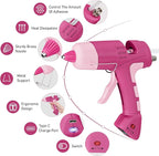 20W Cordless Hot Glue Gun with 30 Sticks Set, Rechargeable Pink Mini Glue Gun - Image 4