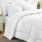 CozyLux King Size Comforter Set White - Image 8
