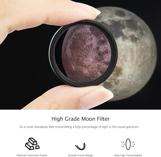 Astromania Moon Skyglow Filter for Telescope 1.25 Inch Lunar Filters | - Image 6