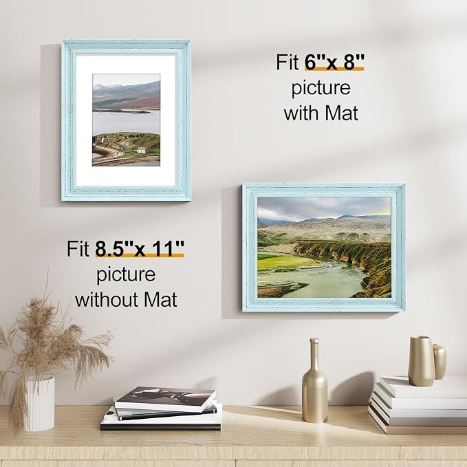 Vittanly 8.5x11 Picture Frames Set of 2, Ornate Vintage Photo Frame - Image 5