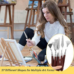 Lasnten 37 Pcs Palette Knife Set Pallet Knife Set Stainless Steel Paint Spatula - Image 7