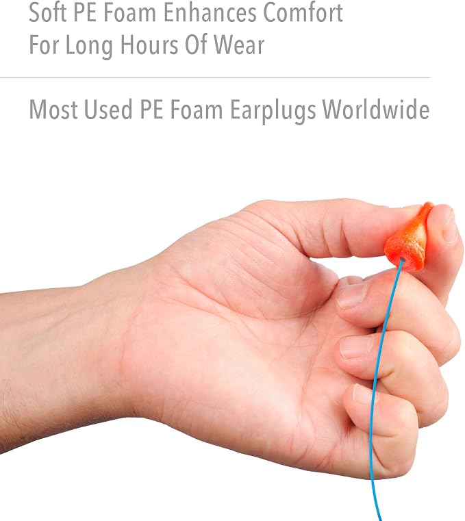 Honeywell Howard Leight by Maximum Corded Disposable Foam Earplugs, 100 Pairs - Image 4