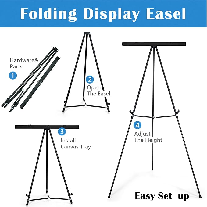 Falling in Art Aluminum Flip Chart Display Easel Stand - Image 3