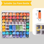 Krafetto 64 Grids Craft Paint Storage Organizer, Wall-mountable Paints Holder - Image 3