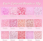 15 Color Glass Seed Tube Bugle Beads Bracelet Jewelry Making Kit, small - Image 2