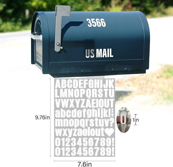 Letter Stickers, Mailbox Numbers, 1 Inch Waterproof Vinyl Alphabet | 1 Inch - Image 3