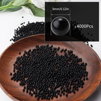 4000pcs Black 3mm Pearl Beads - Image 2