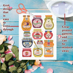 FREEBLOSS 11CT Stamped Cross Stitch Kits Jam Pot Cross Stitch Ornament Kits - Image 3