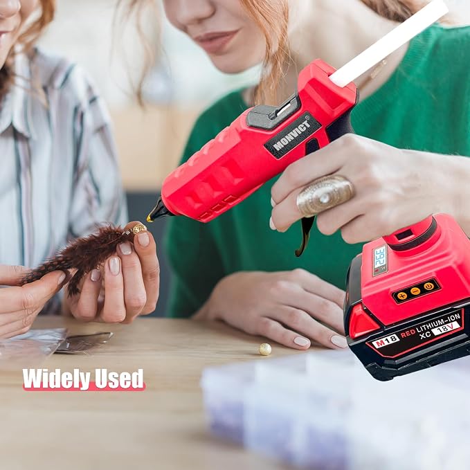 MONVICT 100W Cordless Glue Gun for Milwaukee 18V Battery, Upgraded Digital - Image 5