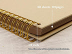 potricher 12 x 12 Inch Large DIY Scrapbook Photo Album 80 Pages Thick Kraft - Image 4