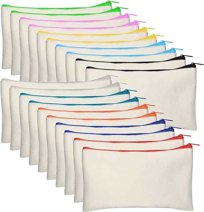 Legigo Blank Canvas Bag Zipper Pouch Makeup Bags Bulk by Legigo
