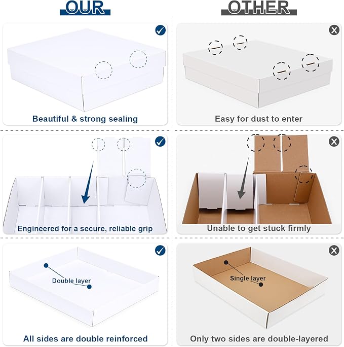 5 Row Trading Card Storage Box, 1 Pack Cardboard Storage Box - Image 4