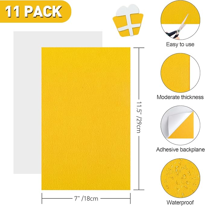 NACHLYNN Self Adhesive Felt Fabric Sheets 7"x11.5" /18x29cm Sticky Back Felt - Image 2