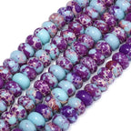 Songxi 5x8mm Natural Blue Purple Emperor Stone Rondelle Beads, Gemstone - Image 3