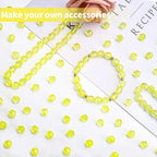 BONNY BOXX 2000pcs 4mm Acrylic Faceted Round Crystal Beads Transparent Citrine - Image 4