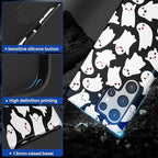 Case for Samsung Galaxy S24 Ultra Case, Halloween Ghosts Bats Design Hybrid - Image 4