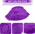Sakolla 2 Pack Halloween 3D Human Brain Silicone Molds | Food-grade Silicone - Image 2